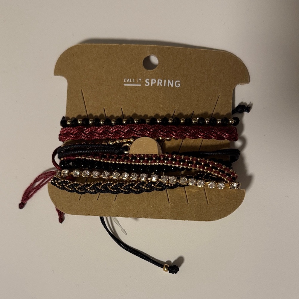 Call It Spring Red and Black Bracelet Collection